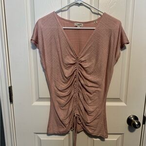 Max Studio Mauve Ruched Blouse